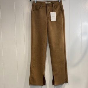 Hidden Los Angeles Ella Pants | High Rise Faux Suede Flare Straight | Size 25